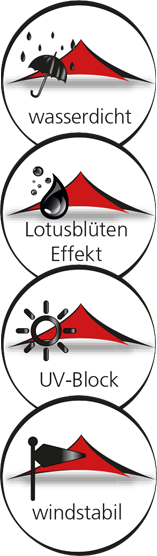 Eigenschaften Tentickle Stretchzelt
